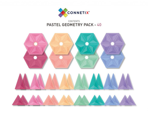 CONNETIX - 40 Piece Pastel Geometry Pack
